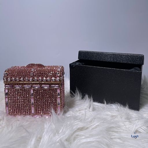 Clutch Bag - Pink Stones