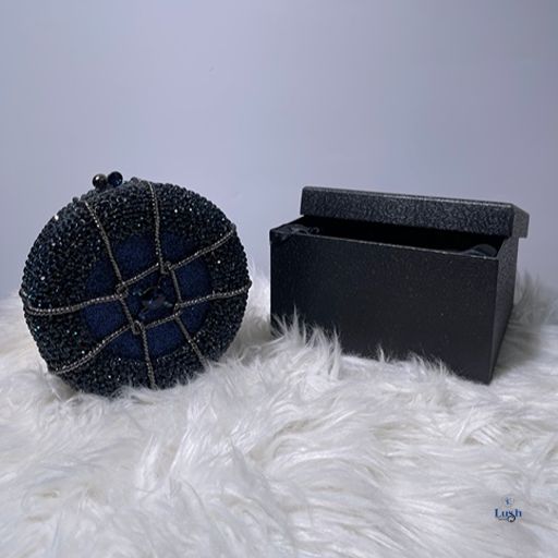 Round Clutch Bag - Blue