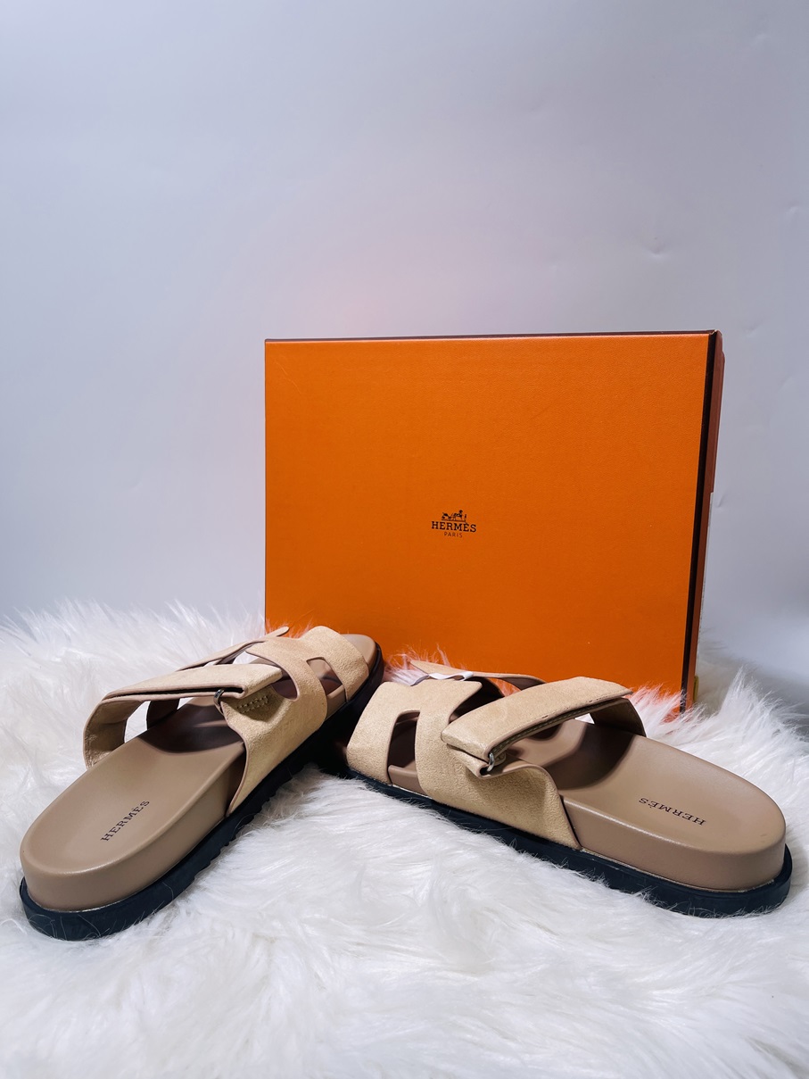 Hermès Flat Slippers – Brown – Size 40