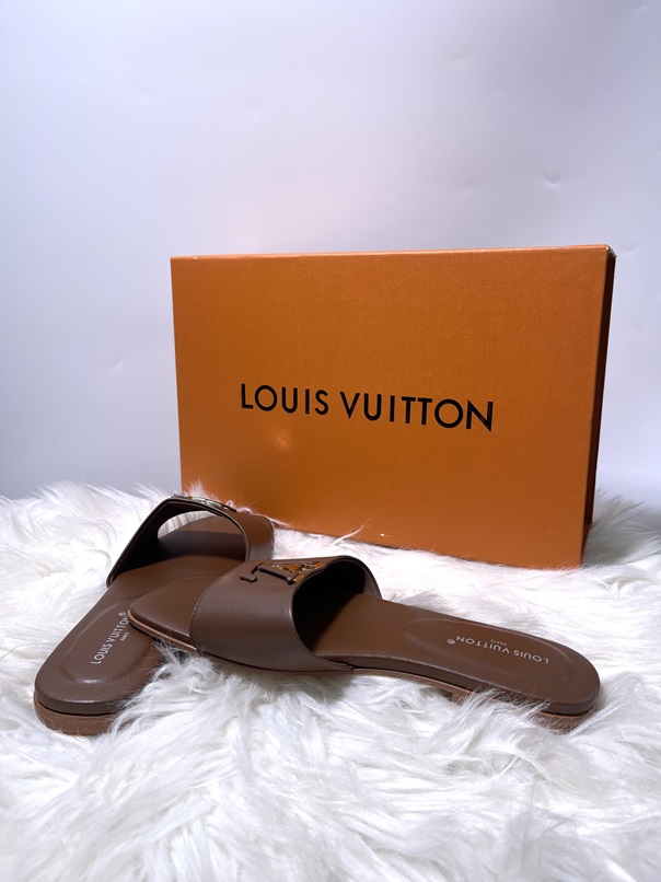 Louis Vuitton Flat Slippers - Size 39 Brown