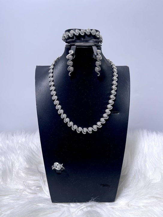 Zirconia Fashion Set - Silver